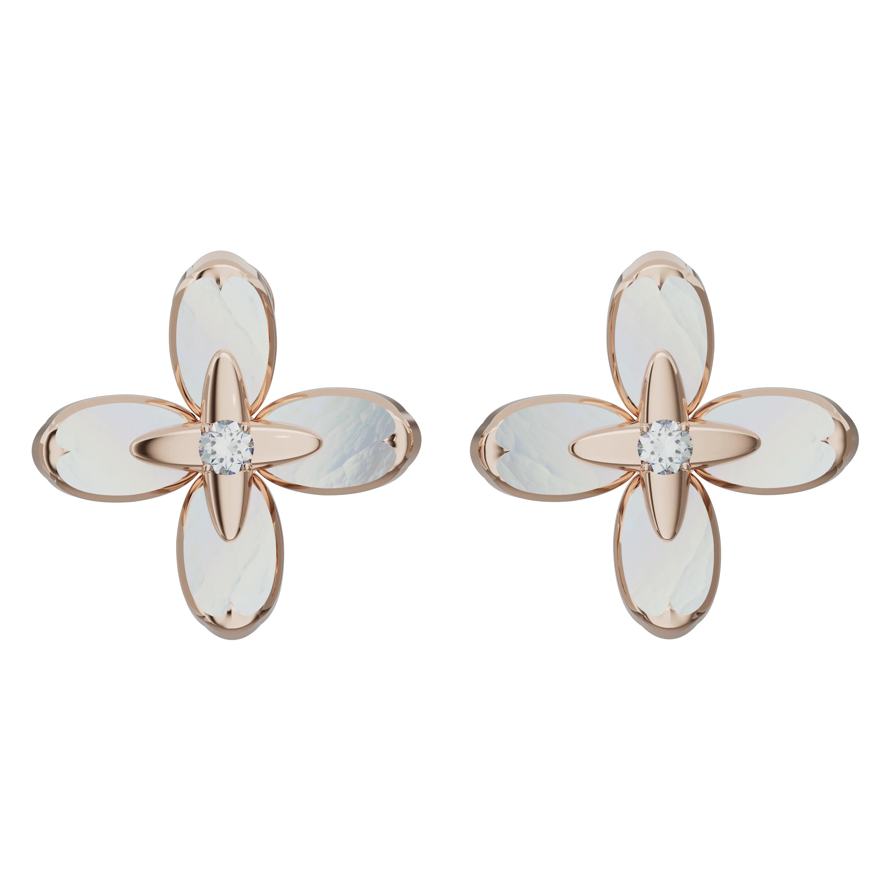 桂语传情系列 白蝶贝耳钉