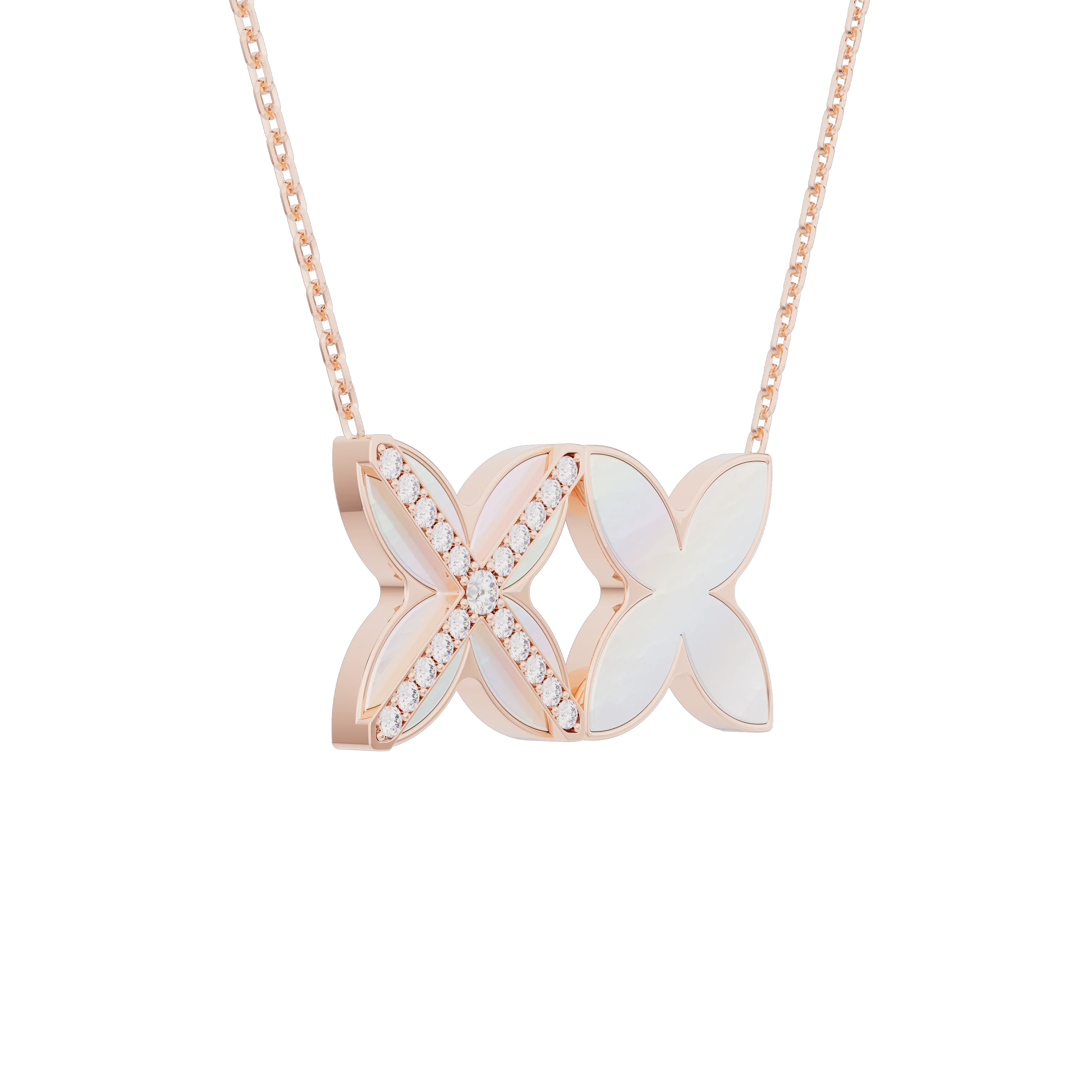 德寿宫系列
双窗花白蝶贝项链 - 2